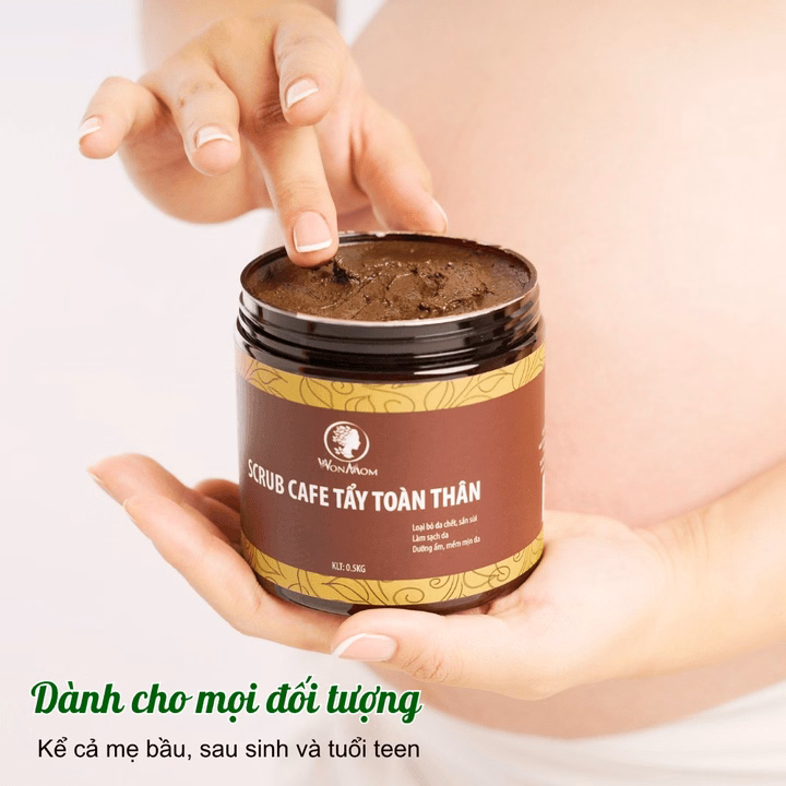 Scrub Cafe Tẩy Tế Bào Chết Toàn Thân, Trắng Da Sạch Thâm Rạn Wonmom 500G - Ảnh 4
