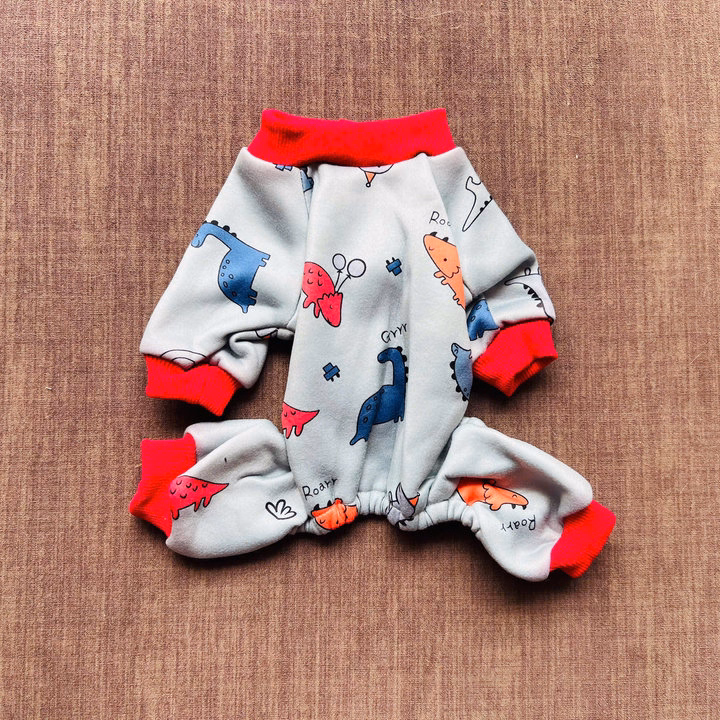 Áo Thun Nỉ Hoạ Tiết Khủng Long Cute Từ 1-4.5Kg Dành Cho Thú Cưng Chó Mèo - Ảnh 5