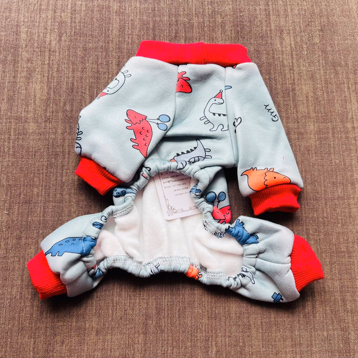 Áo Thun Nỉ Hoạ Tiết Khủng Long Cute Từ 1-4.5Kg Dành Cho Thú Cưng Chó Mèo - Ảnh 4