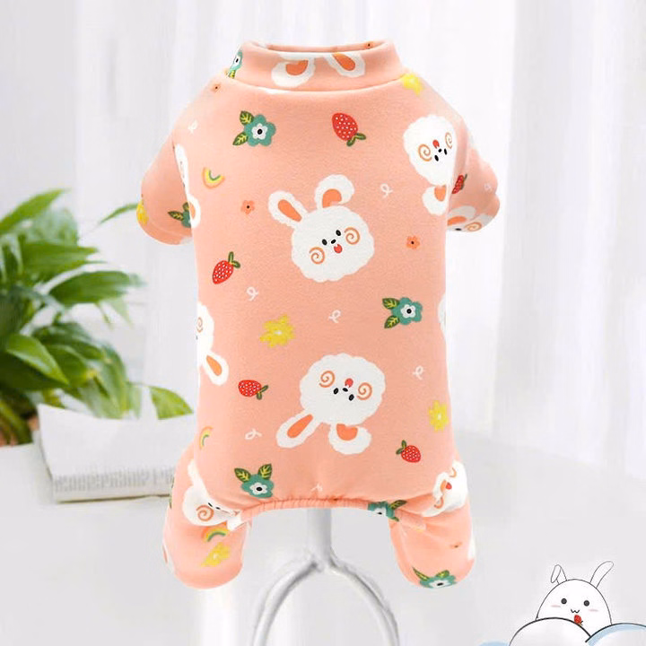 Áo Thun Nỉ Hoạ Tiết Thỏ Cute Từ 1-5Kg Dành Cho Thú Cưng Chó Mèo