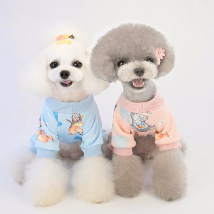 Áo Thun Nỉ Hoạ Tiết Nai Cute Từ 1-4.5Kg Dành Cho Thú Cưng Chó Mèo - Ảnh 3