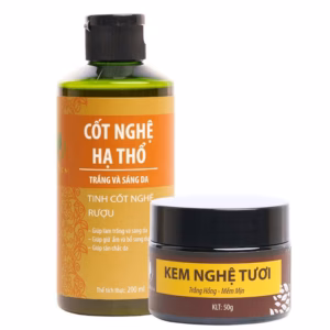 Bộ Dưỡng Trắng Hồng Da Mặt Và Sáng Da Body Wonmom (1 Kem Nghệ Tươi + 1 Cốt Nghệ Hạ Thổ)