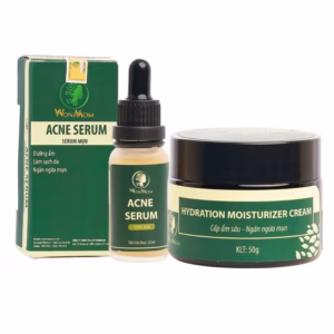 Bộ Trắng Da, Sạch Mụn Wonmom ( 1 Kem Cấp Ẩm + 1 Serumm Mụn )