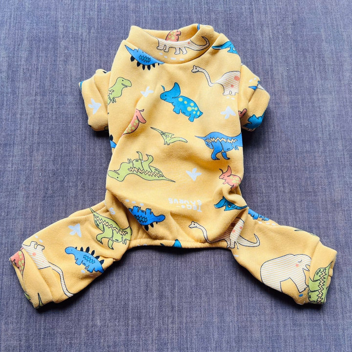 Áo Thun Nỉ Khủng Long Dễ Thương Từ 1-5Kg Dành Cho Thú Cưng Chó Mèo - Ảnh 4