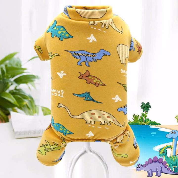 Áo Thun Nỉ Khủng Long Dễ Thương Từ 1-5Kg Dành Cho Thú Cưng Chó Mèo - Ảnh 2