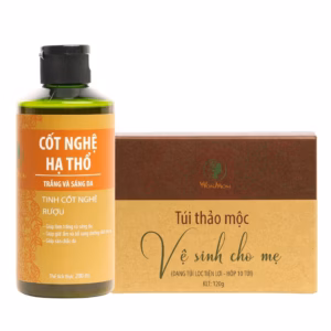 Combo Chăm Sóc, Khử Mùi Vùng Kín Và Dưỡng Trắng Da Body Wonmom (Thảo Mộc Xông Vùng Kín+Cốt Nghệ Hạ Thổ)
