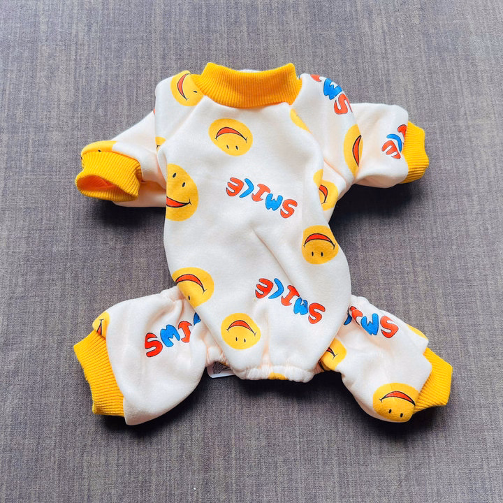 Áo Thun Nỉ Hoạ Tiết Mặt Cười Từ 1-4.5Kg Dành Cho Thú Cưng Chó Mèo - Ảnh 3