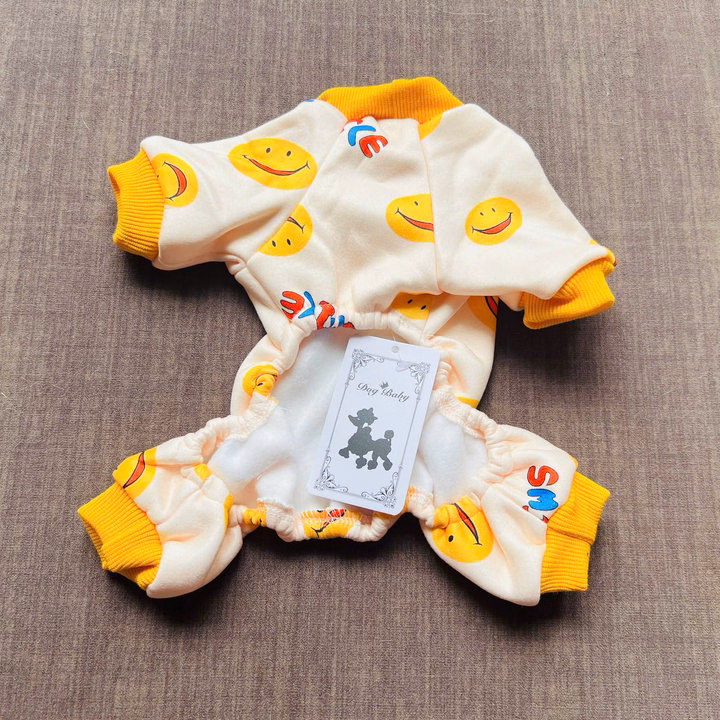 Áo Thun Nỉ Hoạ Tiết Mặt Cười Từ 1-4.5Kg Dành Cho Thú Cưng Chó Mèo - Ảnh 4