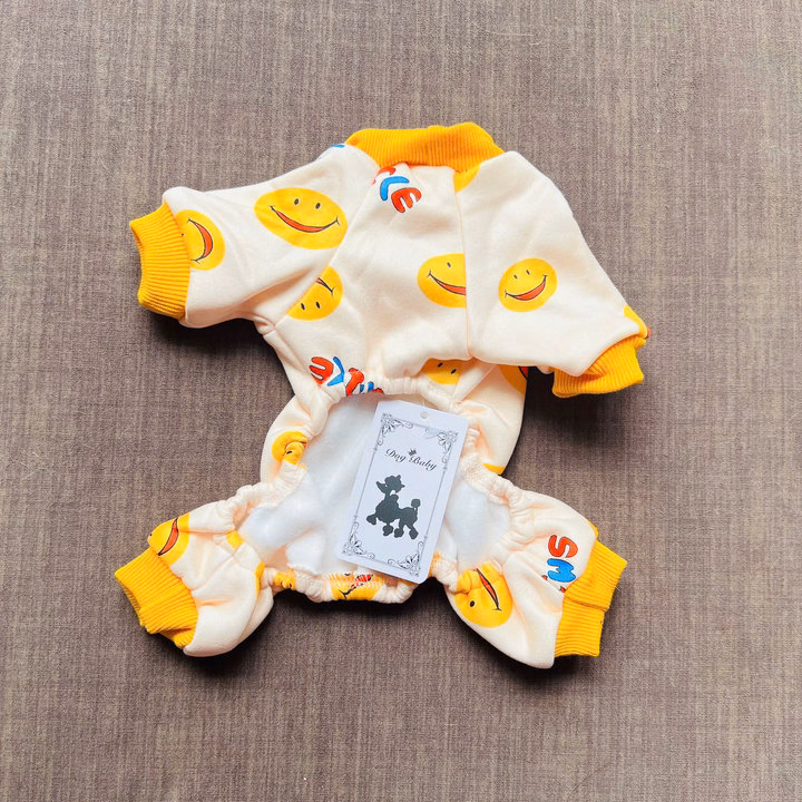 Áo Thun Nỉ Hoạ Tiết Mặt Cười Từ 1-4.5Kg Dành Cho Thú Cưng Chó Mèo - Ảnh 6