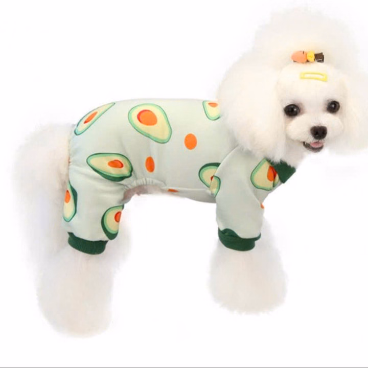 Áo Thun Nỉ Hoạ Tiết Quả Bơ Từ 1-4.5Kg Dành Cho Thú Cưng Chó Mèo