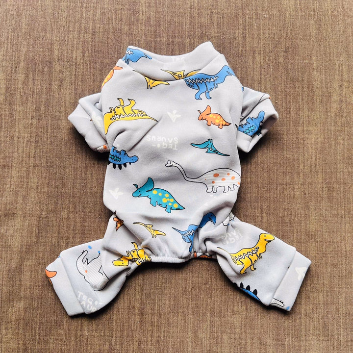 Áo Thun Nỉ Khủng Long Xinh Từ 1-5Kg Dành Cho Thú Cưng Chó Mèo - Ảnh 4