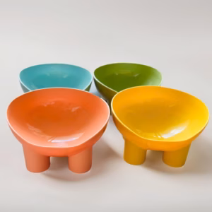 Bát Ăn Chống Gù Chân Cao Bằng Nhựa Cho Thú Cưng Chó Mèo