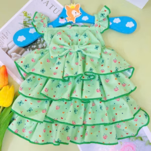 Đầm Hoa Nhí Tươi Mát Xanh Bơ Dễ Thương Từ 0.5-12Kg Dành Cho Thú Cưng Chó Mèo