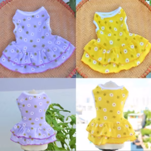 Đầm Hoa Cúc Tươi Mát Dễ Thương Từ 0.5-12Kg Dành Cho Thú Cưng Chó Mèo