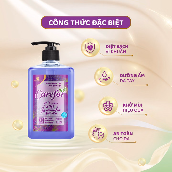Sữa Rửa Tay Dưỡng Ẩm Carefor 500Ml - Ảnh 3