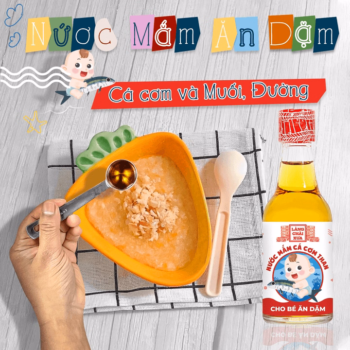 Nước Mắm Cá Cơm Than Làng Chài Xưa Cho Bé Ăn Dặm Từ 6 Tháng Tuổi, An Toàn, Nhiều Cá Ít Muối Chứa Nhiều Vitamin 60Ml/Chai - Làng Chài Xưa - Ảnh 10