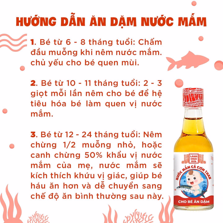 Nước Mắm Cá Cơm Than Làng Chài Xưa Cho Bé Ăn Dặm Từ 6 Tháng Tuổi, An Toàn, Nhiều Cá Ít Muối Chứa Nhiều Vitamin 60Ml/Chai - Làng Chài Xưa - Ảnh 8