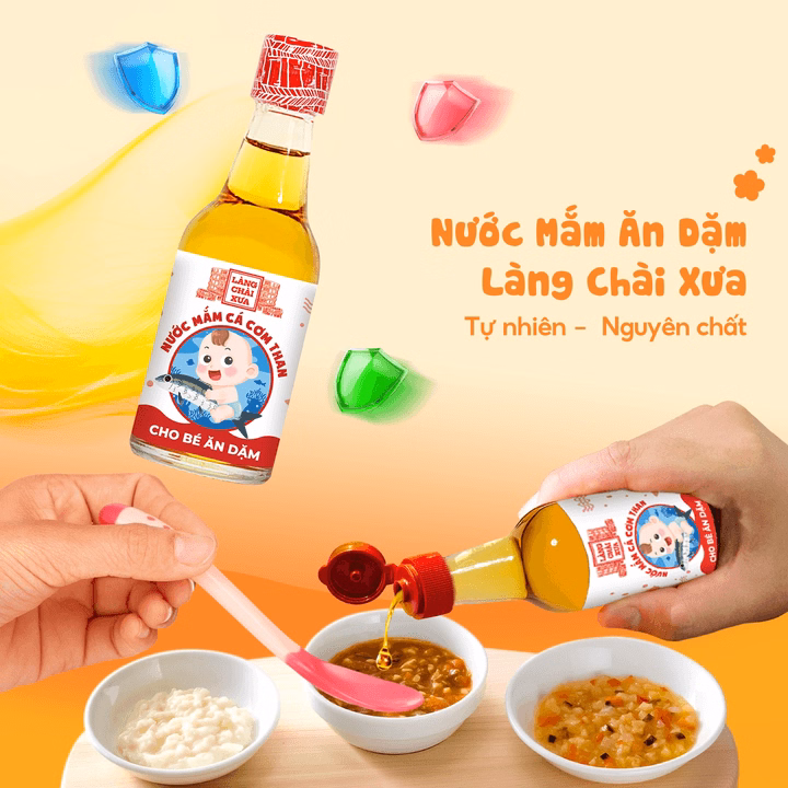 Nước Mắm Cá Cơm Than Làng Chài Xưa Cho Bé Ăn Dặm Từ 6 Tháng Tuổi, An Toàn, Nhiều Cá Ít Muối Chứa Nhiều Vitamin 60Ml/Chai - Làng Chài Xưa - Ảnh 4