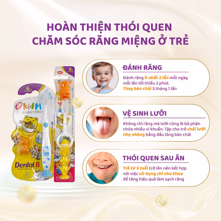 Bàn Chải Đánh Răng Trẻ Em Dental B Kid M - Ảnh 4