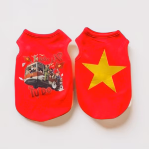 Áo Ba Lỗ Cờ Đỏ Sao Vàng Độc Lập Tự Do Từ 0.5-28Kg Cho Thú Cưng Chó Mèo