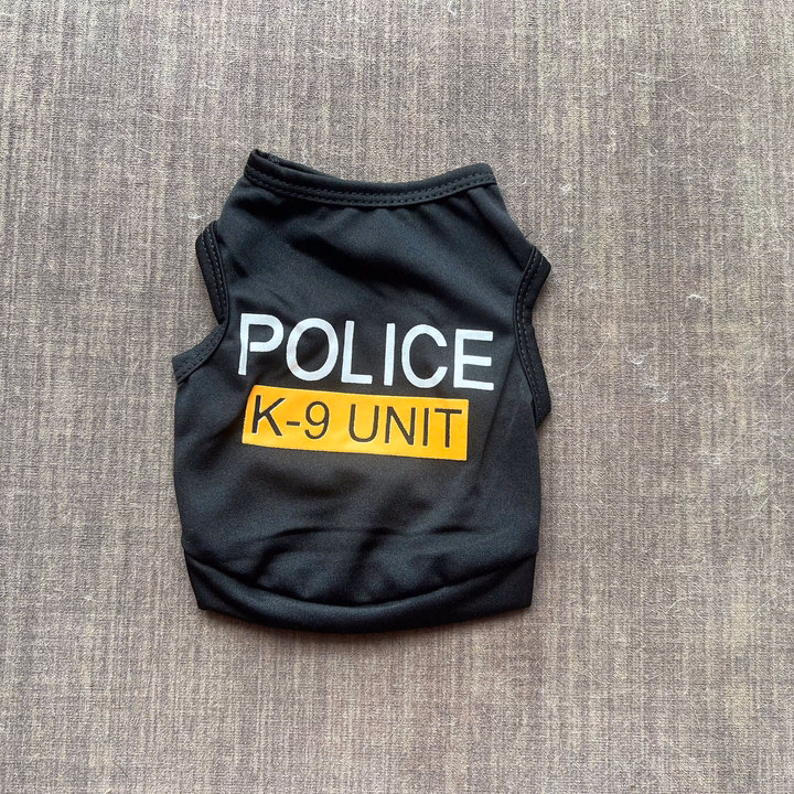Áo Thun Ba Lỗ Police Thông Hơi Từ 0.5-8Kg Dành Cho Thú Cưng Chó Mèo - Ảnh 5
