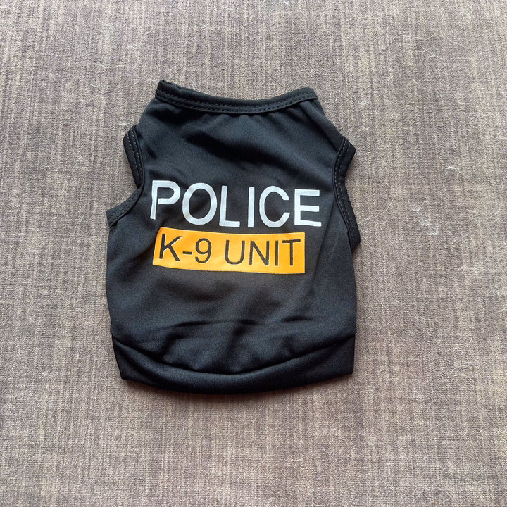 Áo Thun Ba Lỗ Police Thông Hơi Từ 0.5-8Kg Dành Cho Thú Cưng Chó Mèo - Ảnh 4
