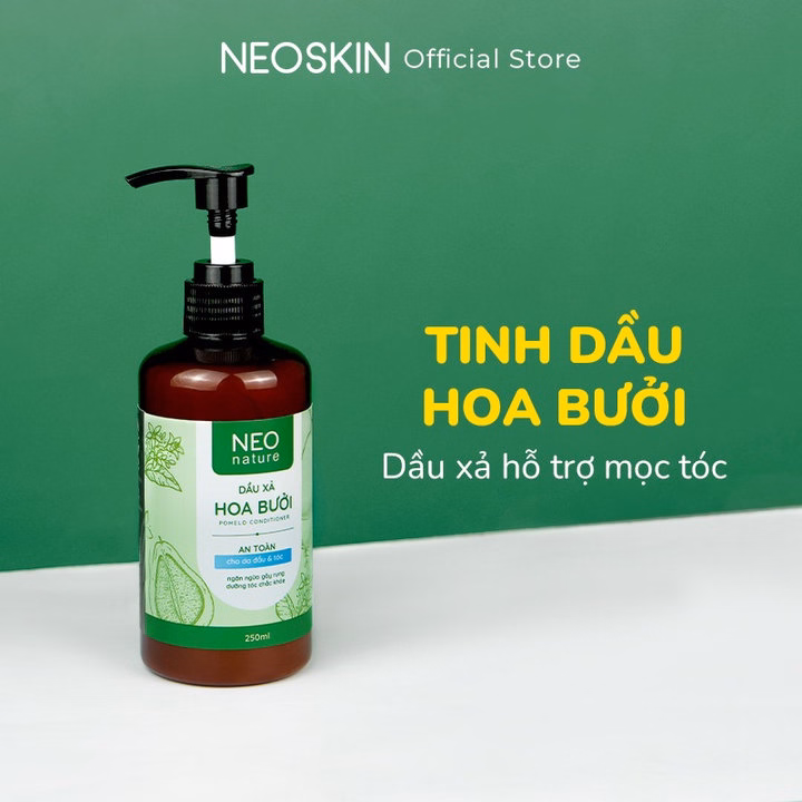 Bộ Đôi (Gội + Xả) Giảm Rụng Hỗ Trợ Mọc Tóc Gồm Dầu Gội Hoa Bưởi (250Ml) & Dầu Xả Hoa Bưởi Neo Nature (250Ml)