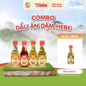 Combo 4 Dầu Olive - Dầu Cá Hồi - Dầu Óc Chó - Dầu Gấc 60Ml Hebe