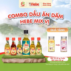 Combo 6 Dầu Chiên Xào - Dầu Cá Hồi - Dầu Mè - Dầu Olive - Dầu Gấc - Dầu Óc Chó 60Ml -150Ml
