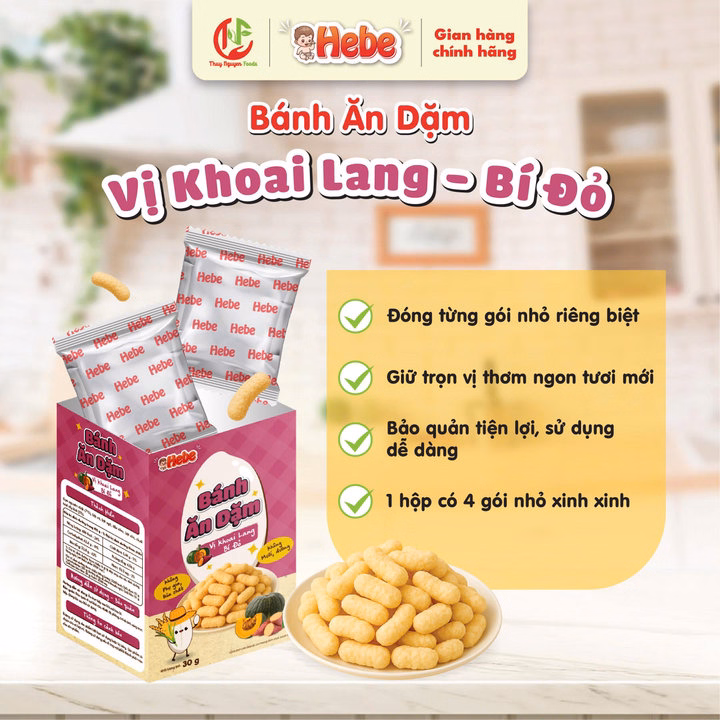 Bánh Ăn Dặm 30G - Vị Cà Rốt - Phô Mai Hebe - Ảnh 9