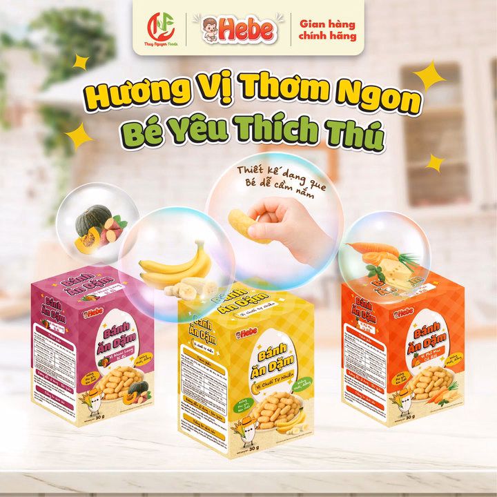 Bánh Ăn Dặm 30G - Vị Cà Rốt - Phô Mai Hebe - Ảnh 8