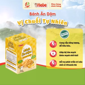 Bánh Ăn Dặm Hebe - Vị Chuối Tự Nhiên 30G