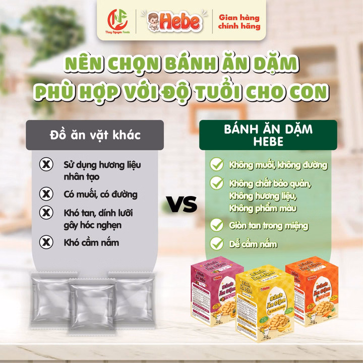 Bánh Ăn Dặm Hebe - Vị Chuối Tự Nhiên 30G - Ảnh 5