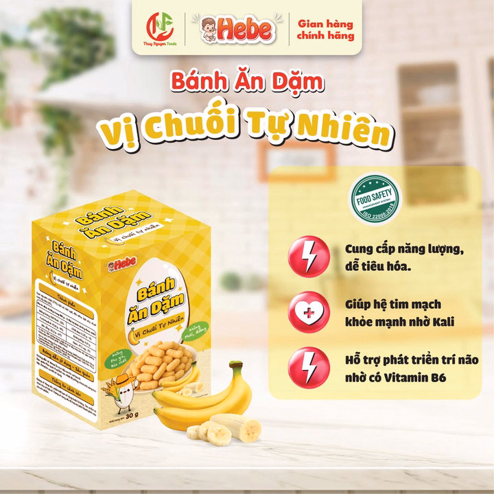 Bánh Ăn Dặm Hebe - Vị Chuối Tự Nhiên 30G - Ảnh 3