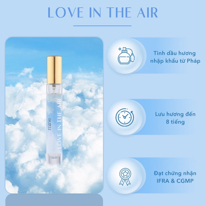 Nước Hoa Nữ Mine Love In The Air Lưu Hương 6-8H 9Ml - Ảnh 2