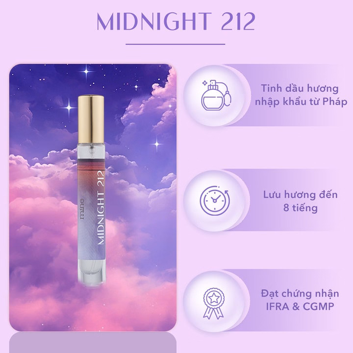 Nước Hoa Nữ Mine Midnight Lưu Hương 6-8H 9Ml - Ảnh 2