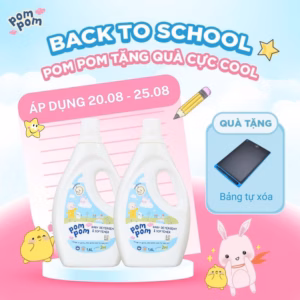 [Combo 2 Chai 1.6L] - Dành Cho Bé Sơ Sinh - Gel Giặt Xả 2In1- Sạch Sâu - Kháng Khuẩn - Khử Mùi Nôn Trớ, Ọc Sữa, Tè Khai-Lưu Hương Phấn Thơm Dịu Nhẹ-