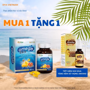 Viên Uống Dầu Cá Hano Omega 3.6.9 Hỗ Trợ Tăng Cường Thị Lực, Tim Mạch Và Não Bộ Hộp 50 Viên