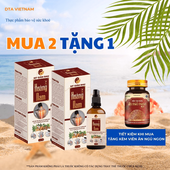 Xịt Giảm Đau Đông Y Hoàng Nam Hỗ Trợ Giảm Đau Nhanh Ngoài Gia Cơ Xương Khớp Chai 50Ml
