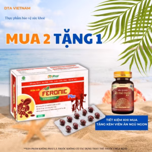 Viên Uống Feronic Plus Hỗ Trợ Bổ Sung Sắt Và Acid Folic Cho Cơ Thể Tặng Khả Năng Tạo Máu Giảm Nguy Cơ Thiếu Máu Hộp 80 Viên