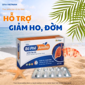 Viên Uống Bổ Phế Anvio Xuyên Tâm Liên Hỗ Trợ Giảm Ho Giảm Đờm Giảm Đau Rát Họng Khản Tiếng Do Viêm Họng Hộp 30 Viên