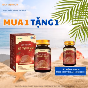 Viên Uống Ăn Ngủ Ngon Hỗ Trợ Giảm Căng Thẳng Mệt Mỏi Do Mất Ngủ Ăn Không Ngon Hộp 30 Viên