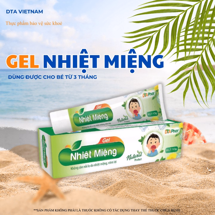 Gel Nhiệt Miệng Giúp Tiêu Nhiệt Giải Độc Làm Lành Vết Thương Kháng Viêm Kháng Khuẩn Do Nóng Trong Miệng Tuýp 10Gr