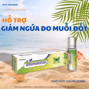 Lăn Muỗi Ansmokill Dta Giúp Giảm Ngứa Sưng Tấy Do Muỗi Đốt Dùng Được Cho Phụ Nữ Có Thai Và Trẻ Sơ Sinh Chai 10Gr