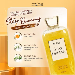 Gel Tắm Trắng Nhũ Vàng Nước Hoa Mine Stay Dreamy 500G