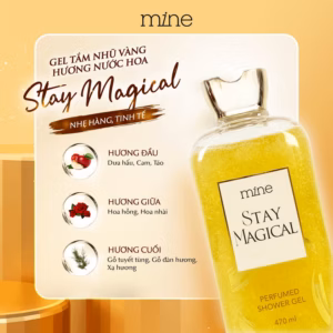 Gel Tắm Trắng Nhũ Vàng Nước Hoa Mine Stay Magical 500G