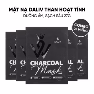 Combo 10 Tặng 2 Mặt Nạ Daliv Than Hoạt Tính Dưỡng Ẩm, Sạch Sâu 27G