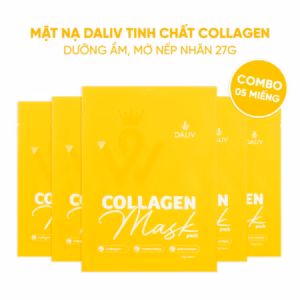 Combo 10 Tặng 2 Mặt Nạ Daliv Tinh Chất Collagen Dưỡng Ẩm, Mờ Nếp Nhăn 27G