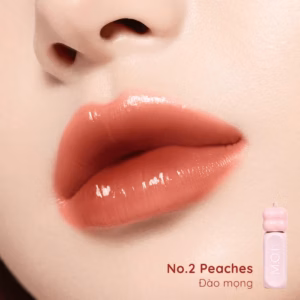 Moi- Son Tint Bóng M.O.I Liptint Gummy No.02 Peaches - Đào Mọng