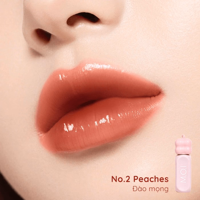 Moi- Son Tint Bóng M.O.I Liptint Gummy No.02 Peaches - Đào Mọng